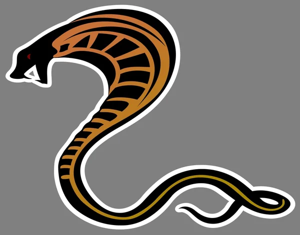 Arte animal cobra serpiente vector ilustración — Vector de stock