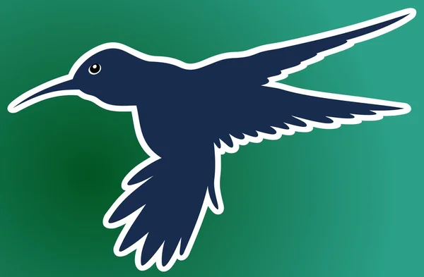 Силуэт животного искусства векторная иллюстрация колибри — стоковый вектор