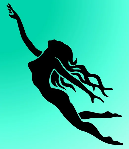Art femme silhouette vecteur — Image vectorielle