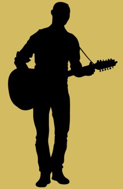 sanat vektör müzisyen siluet