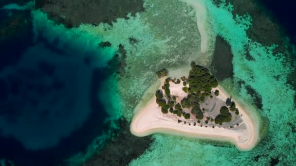 Endonezya Daki Komodo Ulusal Parkı Ndaki Küçük Adanın Insansız Hava — Stok video