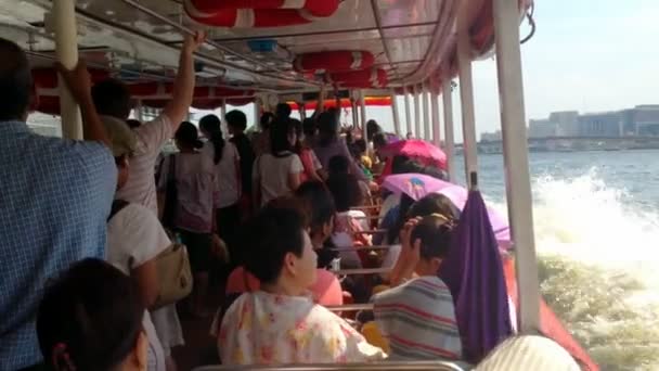 Boat express a Bangkok — Video Stock