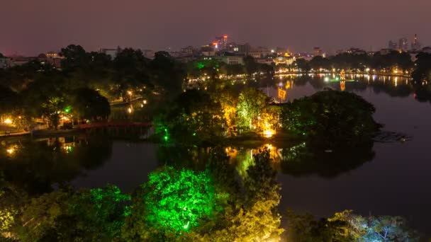 Hanoi Hoan Kiem Gölü — Stok video