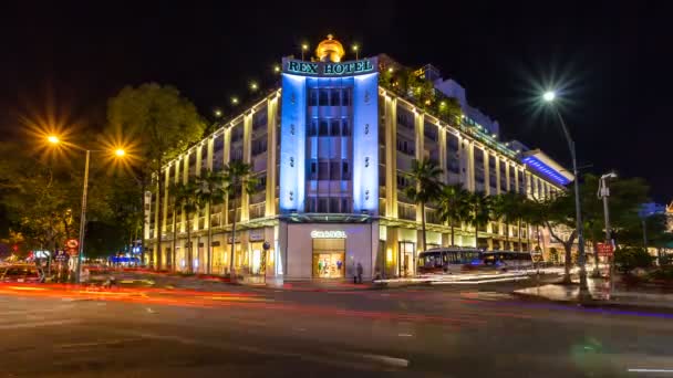 在越南胡志明市的雷克斯酒店 — 图库视频影像