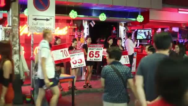 Walkking Street de Pattaya, Thaïlande — Video