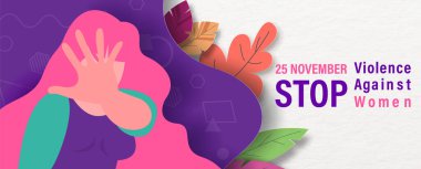 Kapanış ve kırpma kadın karakteri, sonbahar tatilinde dur işareti asar sloganı ve beyaz kağıt desenli arka planda etkinliğin adı. Kağıt kesim biçimi ve pankart vektör tasarımı ile kampanya posteri.