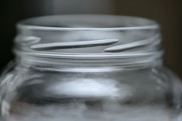 Glass jar macro — Stock Photo, Image