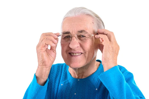 Glückliche Seniorin — Stockfoto