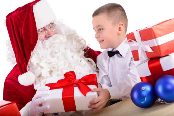 Babbo Natale e bambino — Foto Stock