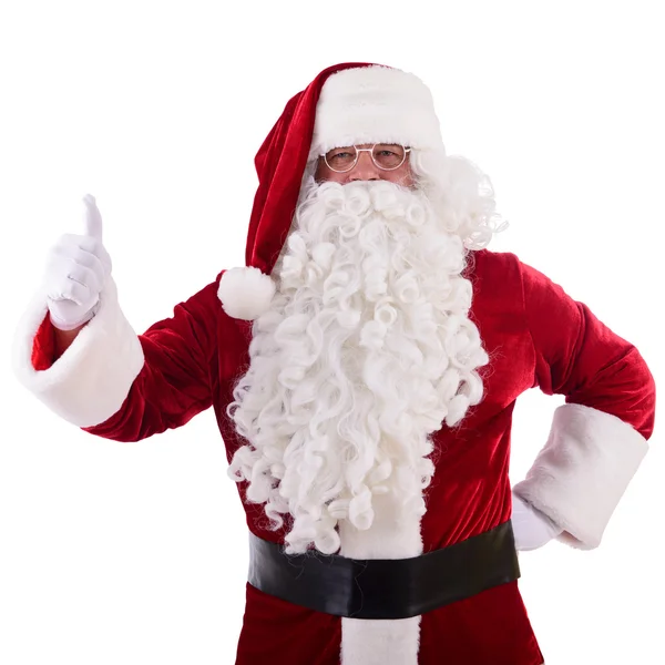 Santa Claus visar gest — Stockfoto