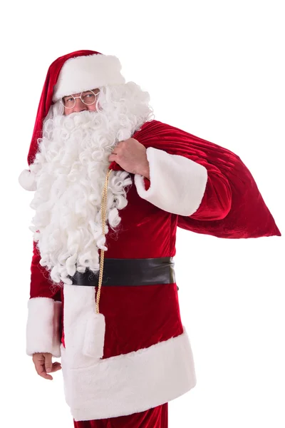 Babbo Natale con grande borsa — Foto Stock