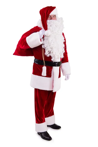 Santa Claus con bolsa grande —  Fotos de Stock