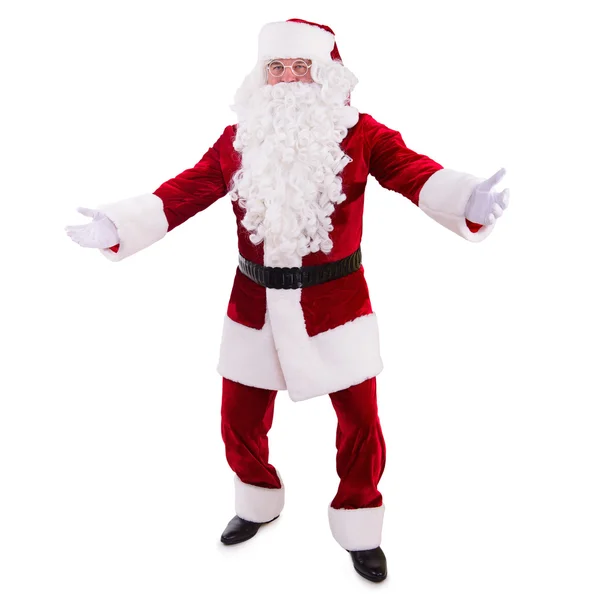 Санта Клаус танцует — стоковое фото