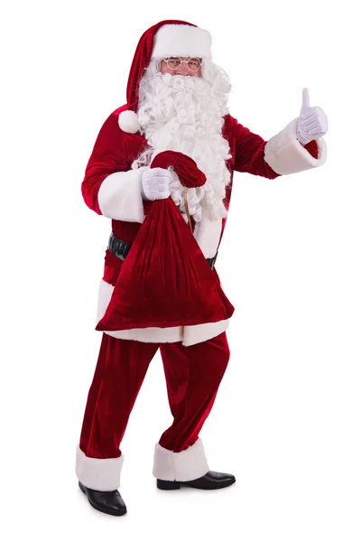 Santa Claus con bolsa grande —  Fotos de Stock