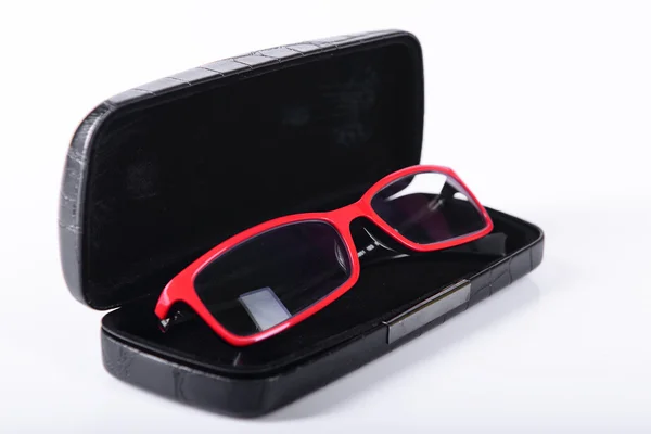Óculos ópticos em um caso — Fotografia de Stock