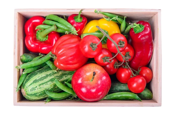 Mogen grönsaker i rutan — Stockfoto