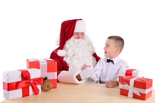 Santa claus a dítě — Stock fotografie