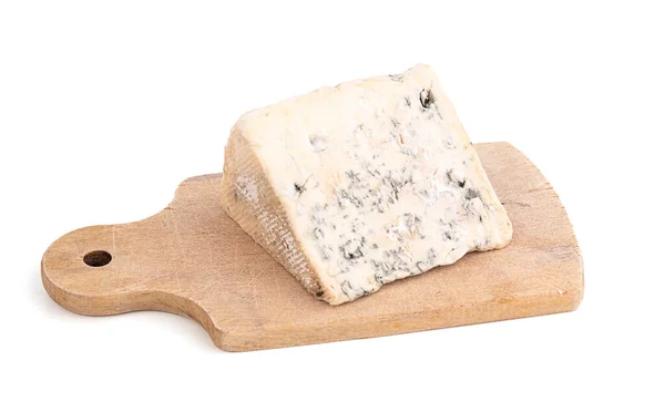 Porzione Formaggio Blu Dell Alvernia Sfondo Bianco — Foto Stock