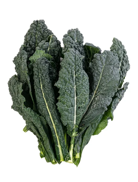 Geïsoleerde Kale Kool Bladeren Witte Achtergrond — Stockfoto