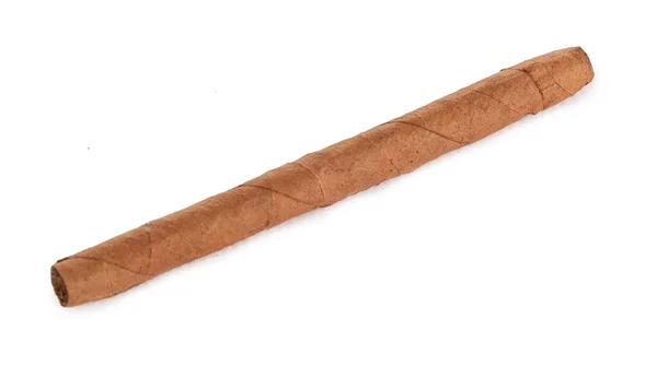 Cigar Smoked White Background — Stock Photo, Image