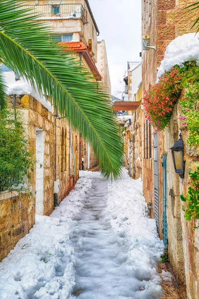 Snö i jerusalem — Stockfoto