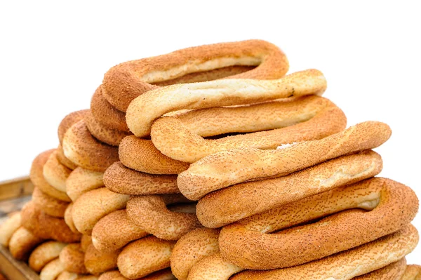 Bandeja com bagels Imagem De Stock
