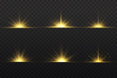 Patlama güneşi, parlak ışık, sarı parlayan ışık..