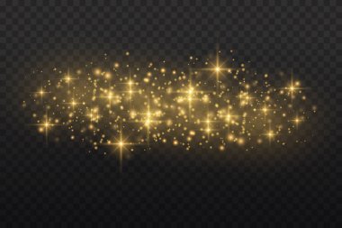 Sarı toz, güzel ışık parlamaları, bokeh etkisi