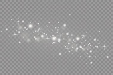 Beyaz kıvılcımlar saçar, sihirli toz zerreleri