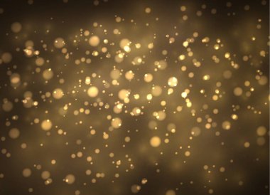 Bokeh etkisi, altın ışıklar, sarı toz.