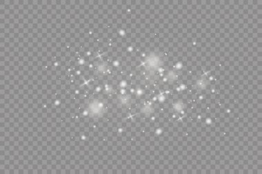 Beyaz kıvılcımlar saçar, sihirli toz zerreleri