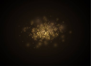 Bokeh etkisi, altın ışıklar, sarı toz.