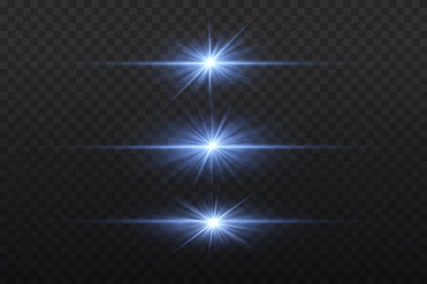 Étoile lumineuse bleue brillante, poussière étincelante. — Image vectorielle