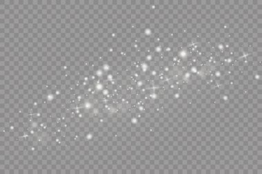 Beyaz kıvılcımlar saçar, sihirli toz zerreleri