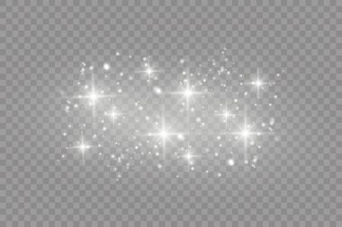 Beyaz kıvılcımlar saçar, sihirli toz zerreleri