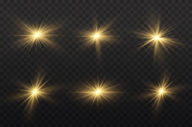 Parlayan yıldız, parlayan güneş, ışıldayan toz.