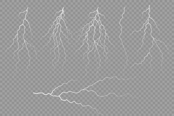 Вплив блискавки і грози блискавки . Стоковий вектор