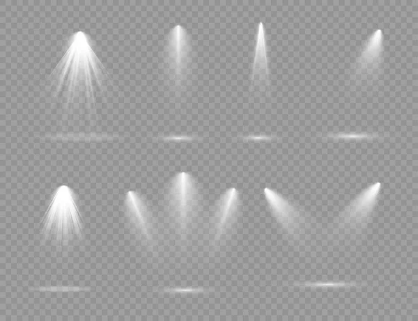 舞台には白いスポットライトが輝き. — ストックベクタ