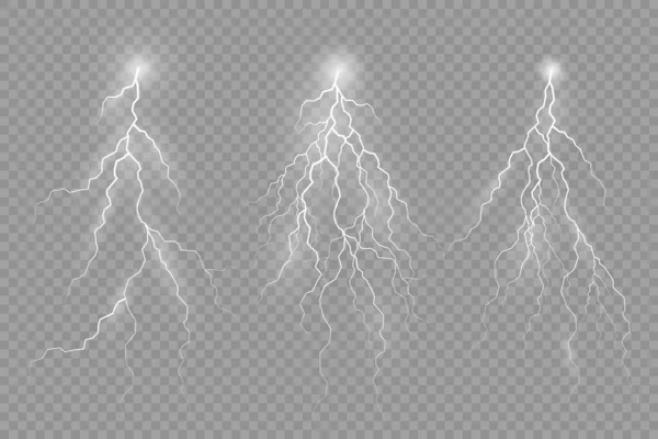 El efecto de los relámpagos y las tormentas eléctricas. — Archivo Imágenes Vectoriales