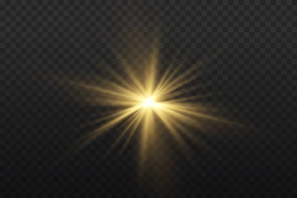 Яркая звезда, яркое солнце, пылающая пыль. — стоковый вектор