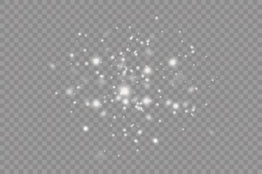 Beyaz kıvılcımlar saçar, sihirli toz zerreleri
