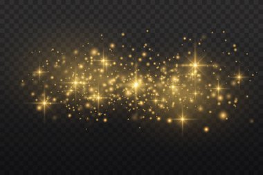 Sarı toz, güzel ışık parlamaları, bokeh etkisi