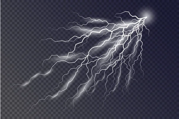 Die Wirkung von Blitz und Blitzgewitter. — Stockvektor