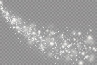 Beyaz kıvılcımlar saçar, sihirli toz zerreleri
