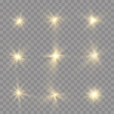 Parlayan yıldız, parlayan güneş, ışıldayan toz.