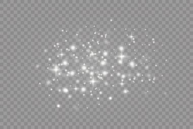 Beyaz kıvılcımlar saçar, sihirli toz zerreleri