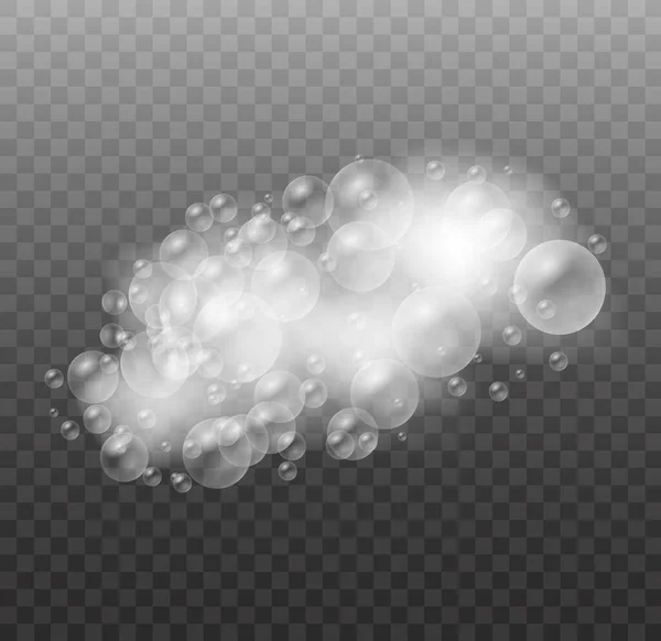Espuma de baño con burbujas de champú para fondo. — Archivo Imágenes Vectoriales