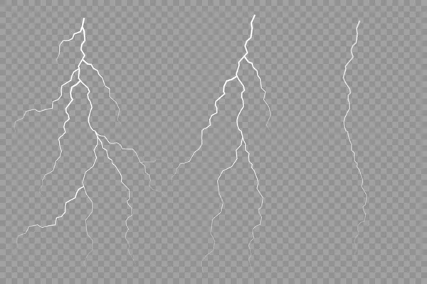 El efecto de los relámpagos y las tormentas eléctricas. — Archivo Imágenes Vectoriales