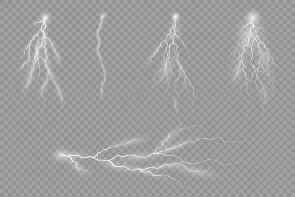 Die Wirkung von Blitz und Blitzgewitter. — Stockvektor