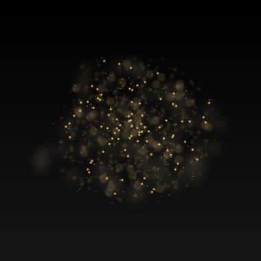 Sarı toz, güzel ışık parlamaları, bokeh etkisi